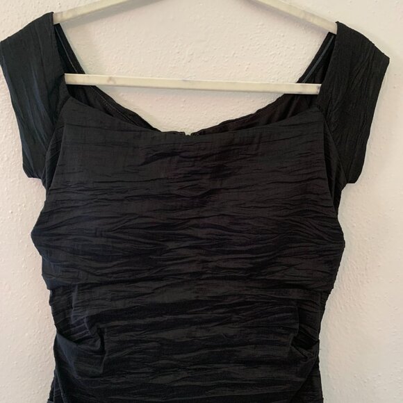 Alex Evenings Ruffled Black Gown Size 10 - Picture 5 of 9